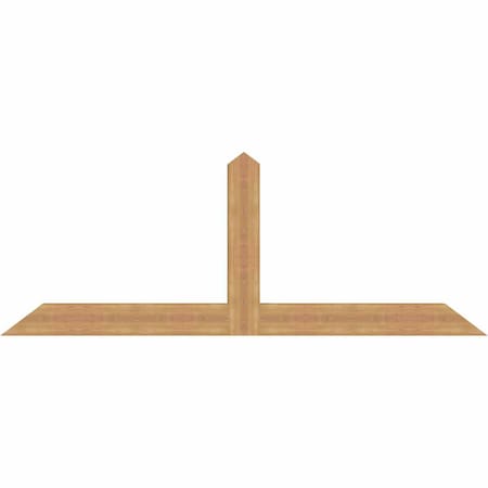 Ekena Millwork Portland Smooth Timber Gable Bracket, Western Red Cedar, 84"W x 31"H x 3 1/2"D x 5 1/2"F, 9/12 Pitch GBW084X31X0406POR00SWR